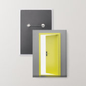 Open gele deur met slim slot button (Voorkant / Achterkant)