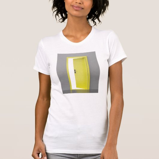 Open gele deur met slim slot t-shirt (Voorkant)