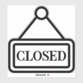 Open/gesloten Sticker (Vel)