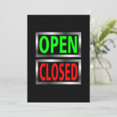 Open Gesloten Tekens Vector Clipart (Staand voorkant)