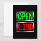 Open Gesloten Tekens Vector Clipart (Voorkant / Achterkant)