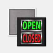 Open Gesloten Tekens Vector Clipart Magneet (Voorkant / Achterkant)