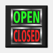 Open Gesloten Tekens Vector Clipart Magneet (Voorkant)