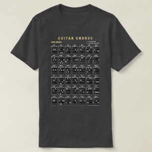 Open Gitaarakkoorden Voor en Achter T-shirt