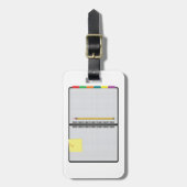 Open Graph Paper Notebook with Pencil Bagagelabel (Voorkant verticaal)