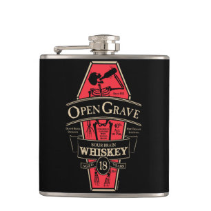 Open Grave Whiskey-kolf Heupfles