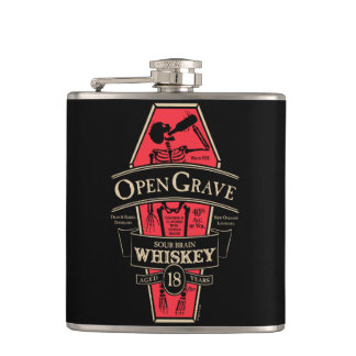 Open Grave Whiskey-kolf Heupfles