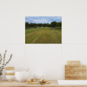 Open Green Field recreatiepark landschap Poster (Keuken)