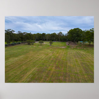 Open Green Field recreatiepark landschap Poster