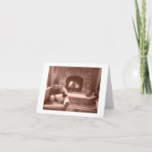 Open haard feestdagen kaart (Voorkant)