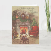 open haard kerst Kaart (Voorkant)