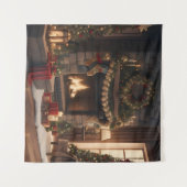 Open haard kersttapijt wandkleed (Voorkant (horizontaal))