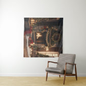 Open haard kersttapijt wandkleed (In Situ (horizontaal))