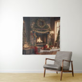 Open haard kersttapijt wandkleed (In situ)