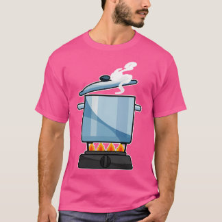 Open haard met Saucepan deksel T-shirt