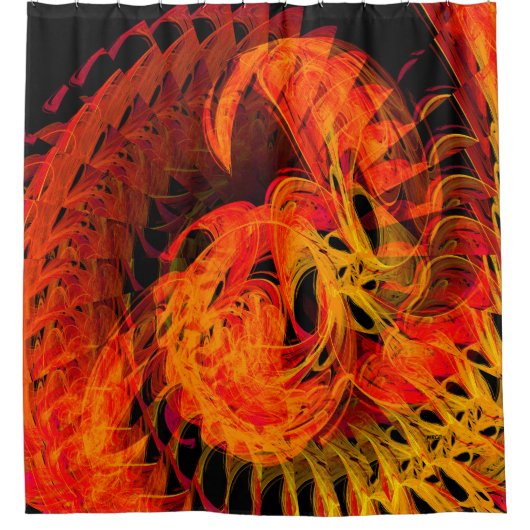 Open haard Plezier....... Douchegordijn (Voorkant)