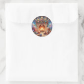 Open haard ronde Stickers (Tas)