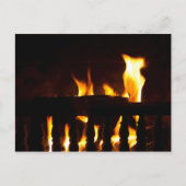Open haard thuis briefkaart (Voorkant)
