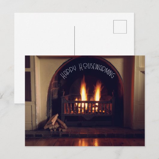 Open haard thuis briefkaart (Voorkant / Achterkant)