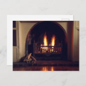 Open haard thuis briefkaart (Voorkant / Achterkant)