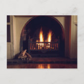 Open haard thuis briefkaart (Voorkant)