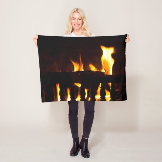 Open haard thuis fleece deken (In situ)