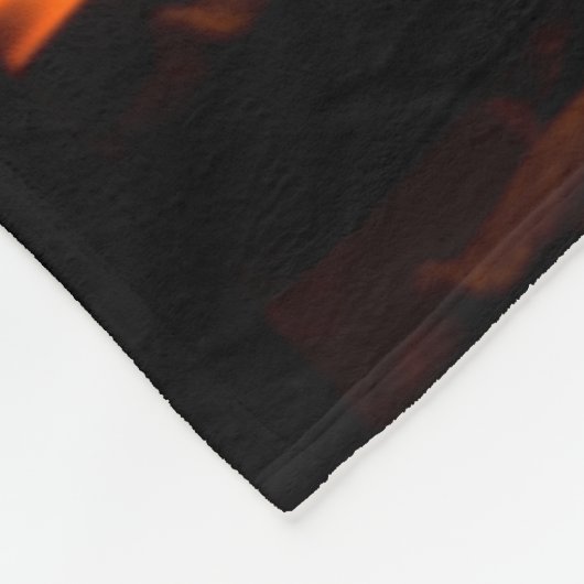 Open haard thuis fleece deken (Hoek)