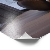 Open haard thuis foto afdruk (Hoek)