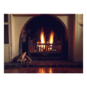 Open haard thuis foto afdruk (Voorkant)