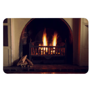 Open haard thuis magneet