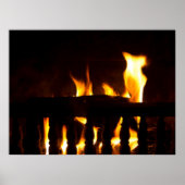 Open haard thuis poster (Voorkant)