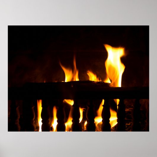 Open haard thuis poster (Voorkant)