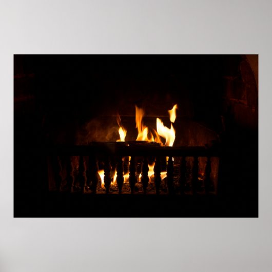 Open haard thuis poster (Voorkant)