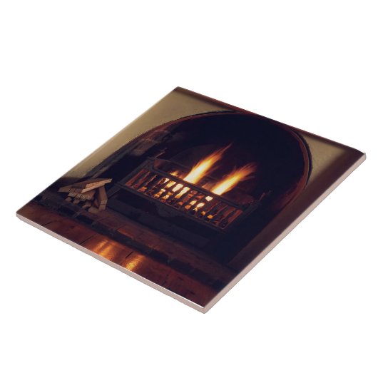 Open haard thuis tegeltje (Zijkant)