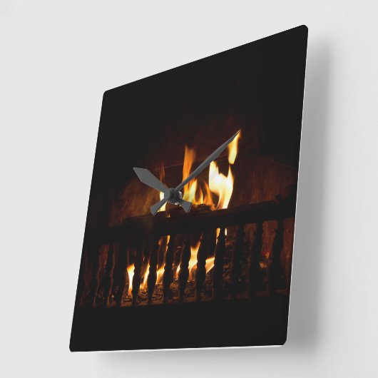 Open haard thuis vierkante klok (Hoek)