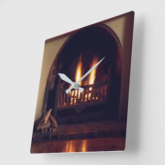 Open haard thuis vierkante klok (Hoek)