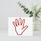 Open hand/hoge vijf/golf briefkaart (Staand voorkant)