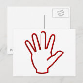 Open hand/hoge vijf/golf briefkaart (Voorkant / Achterkant)