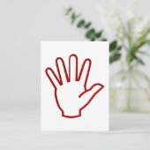 Open hand/hoge vijf/golf briefkaart (Staand voorkant)