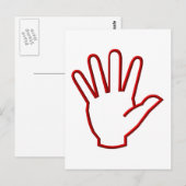 Open hand/hoge vijf/golf briefkaart (Voorkant / Achterkant)