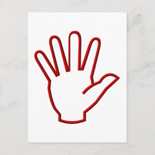 Open hand/hoge vijf/golf briefkaart
