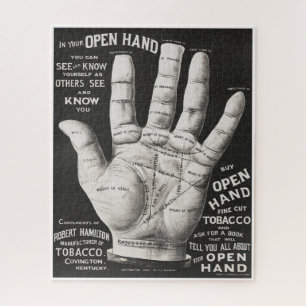 Open Hand Palmistry-afdrukreclame Legpuzzel