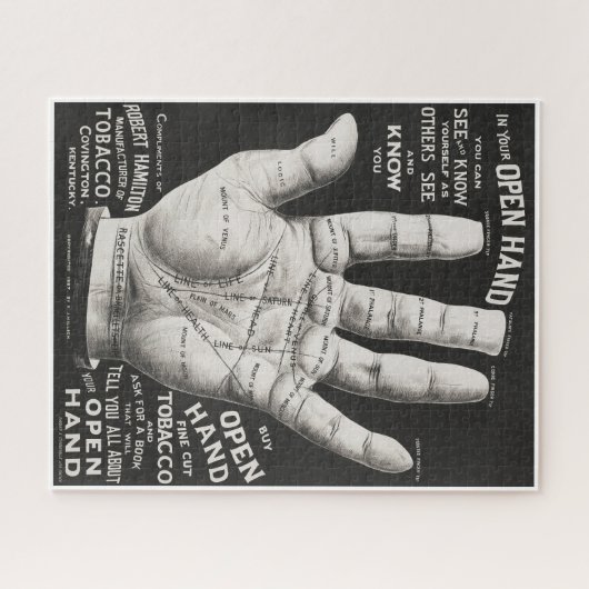  Open Hand Palmistry-afdrukreclame Legpuzzel (Horizontaal)
