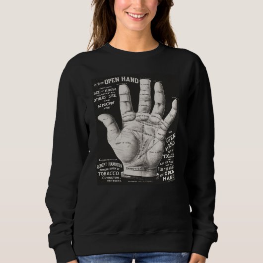 Open Hand Palmistry-afdrukreclame Trui (Voorkant)