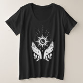Open Handen Zon en Maan Vibes T-Shirt (Design voorkant)