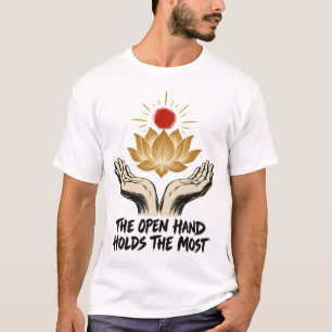 Open Hands Golden Lotus Zen T-shirt