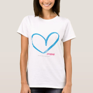 Open hart Aqua T-shirt