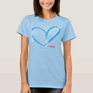 Open hart Aqua T-shirt