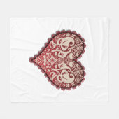 Open hart, bruiloft, vintage, verloving, cadeau fleece deken (Voorkant (Horizontaal))