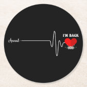 Open hart bypass operatie overlevende hartaanval ronde kartonnen onderzetter (Voorkant)